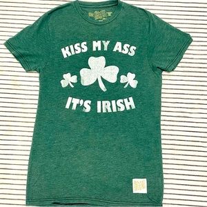 The Original Retro Brand "KISS MY ASS IT'S IRISH" Vintage Graphic Tee - S